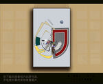 欧式古典抽象色块装饰画
