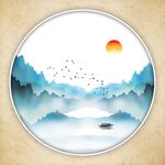 禅意水墨画