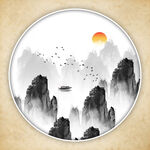  禅意山水画  