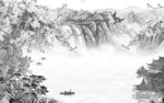 中式 新山水灰色画 TIF分层