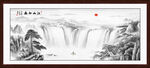 迎客松水墨画