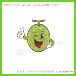 卡通哈密瓜设计