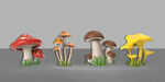 可爱卡通蘑菇素材效果图