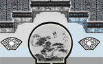 新中式背景墙 