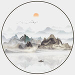抽象意境山水画