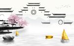 徽派 山水电视背景 TIf分层