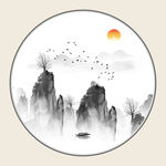 抽象山水画   