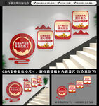 从严治党楼梯文化墙