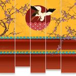 新中式垂帘门帘卷帘 
