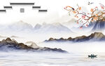 别墅中式最新山水 tif分层