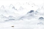 简约山水背景墙