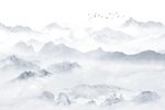 简约山水背景墙