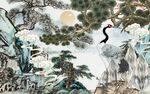 新中式背景墙 