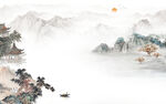 爆款简约新山水画 Tif分层