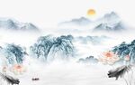 现代 最新款山水画 Ti分层 