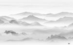 无框画高档简约山水 tiF分层