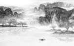 客厅 灰色风山水画 Tif分层