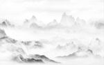 新中式简约山水背景墙