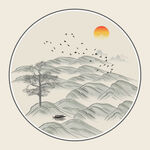 山水画  