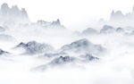 高档 中国风山水画 Tif分层
