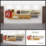 图书阅览室文化墙 图书馆文化墙