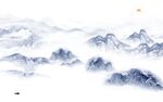 高清 新品山水墙画 Tif分层