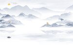 高清 中式画山水图 TIf分层