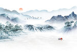 水墨山水画