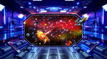 窗外梦幻星空3D立体画