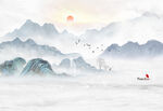 水墨山水画