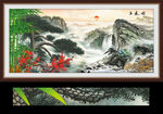 岁寒三友图国画松竹梅沙发背景墙
