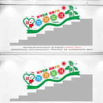 医院楼梯楼道文化墙
