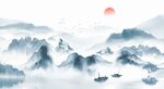 水墨远山
