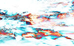 山水灰色墙画 
