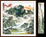 泰山山水风景画泰山日出