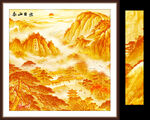 泰山山水画泰山日出