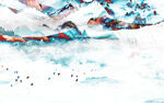 水墨 山