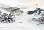 水墨山水画
