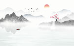石纹山水画