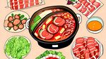 火锅插画