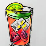 冷饮奶茶插画