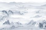 简约山水背景墙