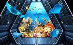海底世界电视沙发背景墙