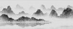 激光镂空圆点山水画