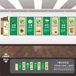 学校园企业食堂餐厅文化墙挂图画