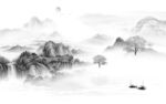 高清 灰色新山水画 tIF分层