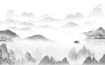 中式 新款沙发山水 Tif分层