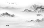 人气 极简灰色山水 tIf分层