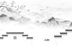 最新 高档山水墙画 Tif分层