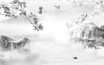 高档 高端灰色山水 tiF分层